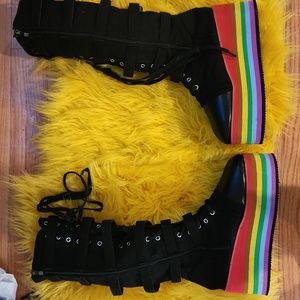 Rainbow Platform boots
